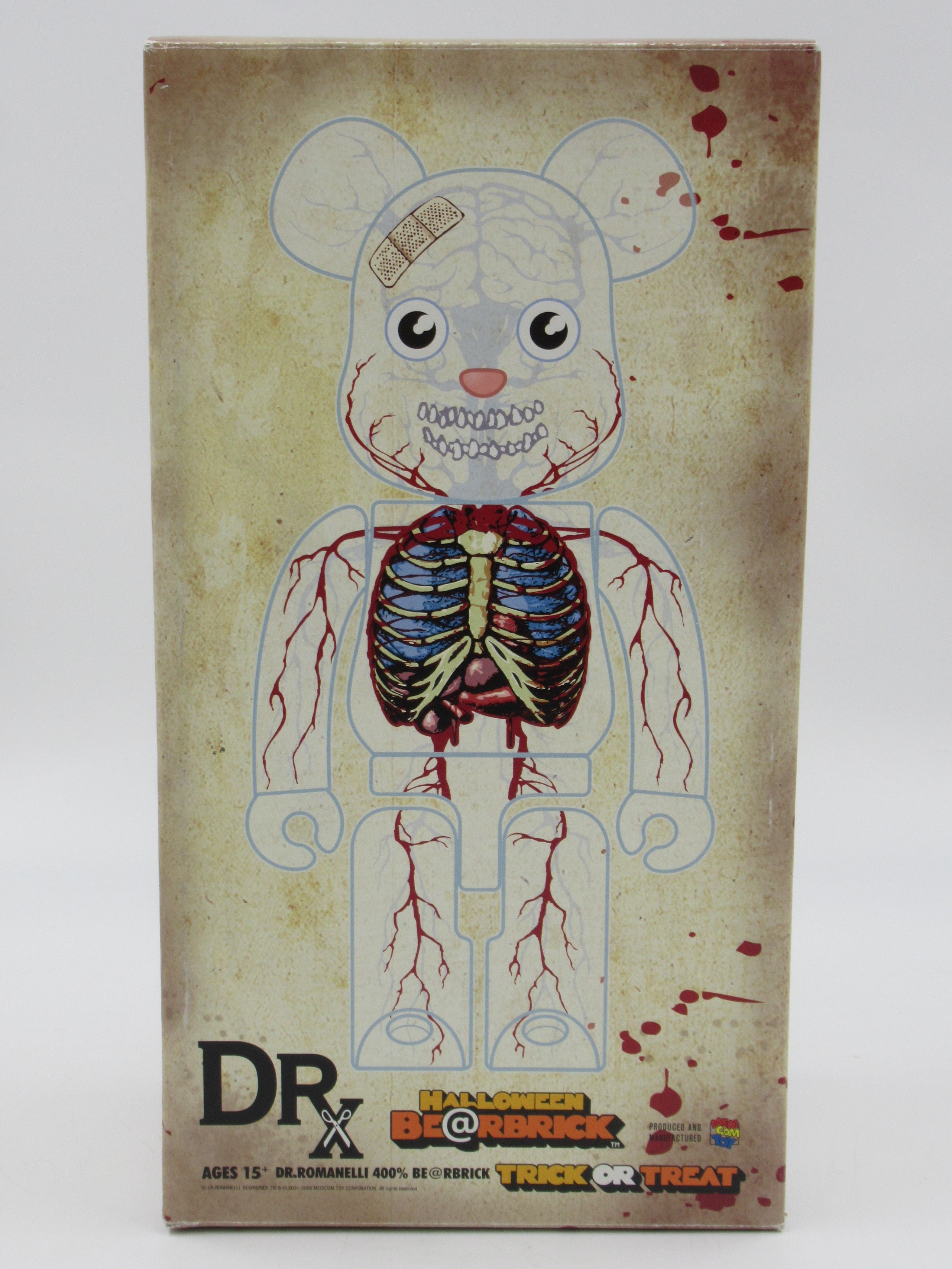 BEARBRICK Dr. Romanelli 400% Figure - Medicom Toy (2008) DRX Halloween Trick or Treat Art Toy
